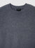 Solid colour crew neck jumper with raw edge finish