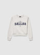 Hoodless sweatshirt with college lettering - XS