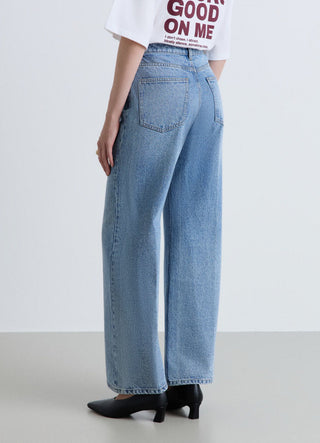 Jeans palazzo a vita alta