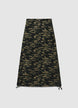 Gonna cargo lunga con stampa camouflage - S