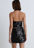 Top a fascia con paillettes e schiena scoperta