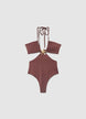 Costume intero con cut-out e stella marina - S