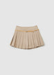 Plisseeskirt mit Gürtel - L