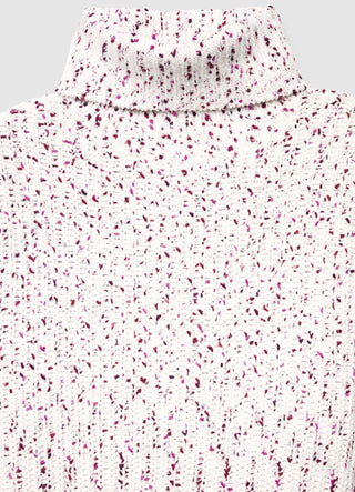 Maglia dolcevita a fantasia mélange