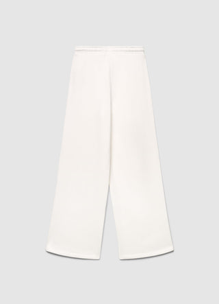Pantaloni ginnici palazzo con coulisse effetto luccicante