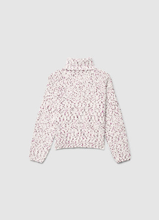 Maglia dolcevita a fantasia mélange
