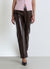 Straight Fit Hose aus geflochtenem Kunstleder