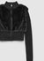 Crop-Pullover aus Kunstfell
