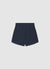 Gonna-pantalone corta con pieghe e fibbia