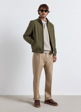 Bomber con zip e collo alto