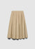 Midi flared circle skirt with pleats