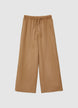 Pantaloni palazzo jogger simil camoscio - M