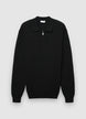Ribbed polo shirt with zip - XL