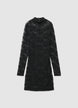 Vestito mini in pizzo a collo alto - S
