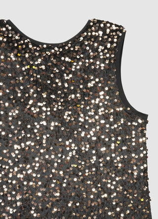 Kleid mit Pailletten und Schleife am Rücken