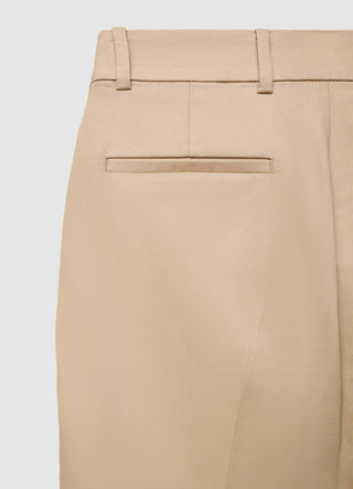 Plain tailored long trousers