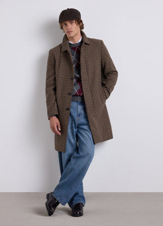 Cappotto lungo a quadri