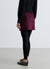 Suede-effect miniskirt with side zip