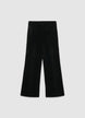 Pantaloni straight in ciniglia a tinta unita - XS