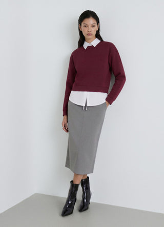 Felpa con colletto camicia