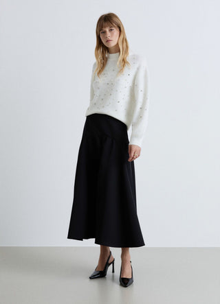 Jersey with rhinestone appliqués