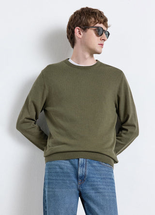 Plain crew neck sweater