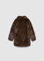 Doppelreihige Jacke mit Felloptik