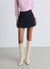 Gonna-pantalone gessati con spacco