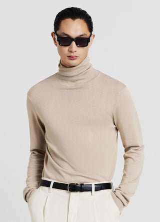 Pull à col roulé uni