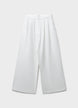 Palazzo trousers with pleats - S