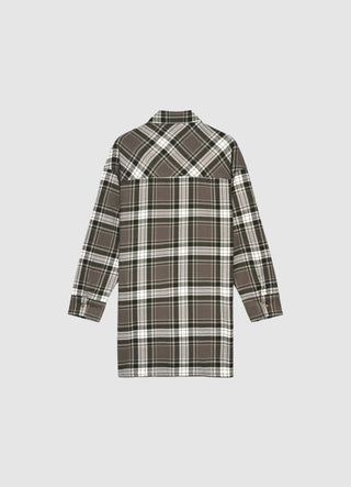 Robe courte à carreaux avec ceinture
