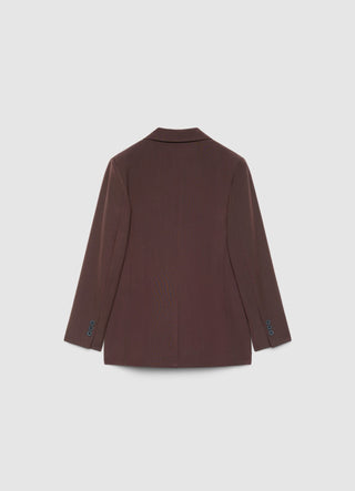 Solid colour double-breasted jacket