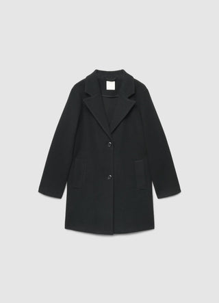 Manteau croisé à simple boutonnage avec revers