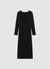 Robe midi drapée en velours côtelé