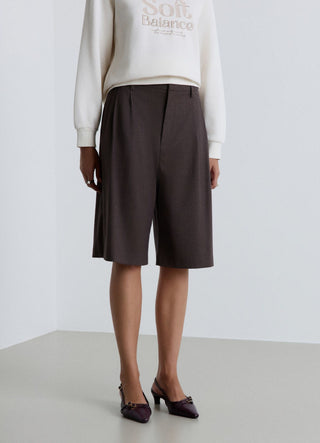 Shorts bermuda con pinces