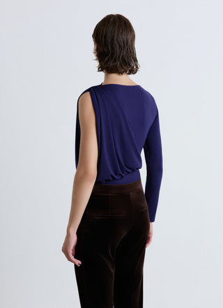 Body monospalla drappeggiato