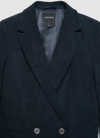 Double-breasted corduroy jacket