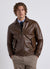 Giubbotto imbottito effetto pelle con zip