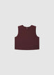 Sleeveless solid-colour blouse - S