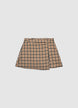 Gonna-pantalone a quadri con pannello - XS