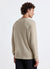 T-shirt col rond en tissu gaufré uni