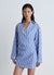 Vestito a portafoglio a righe con strass