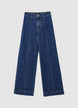 Jeans wide leg con pieghe - 40