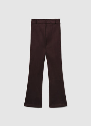 Pantaloni bootcut a vita alta con doppio bottone