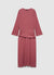Vestito lungo con arricci e rouches