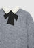 Maglia con colletto camicia e strass