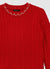 Maglia a trecce con perle