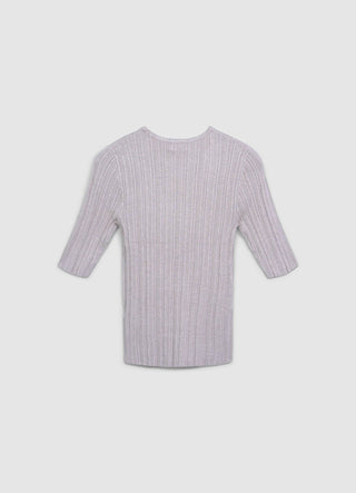 Ribbed knit T-shirt