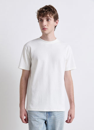 Plain-coloured T-shirt with ribbed texture