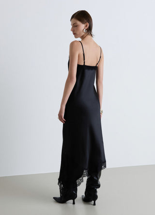 Asymmetrisches Negligé-Kleid mit Spitze